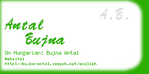 antal bujna business card